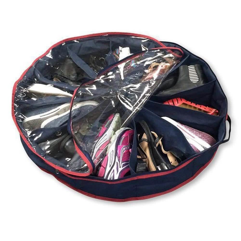 12-Fächer-Rundschuh-Organizer