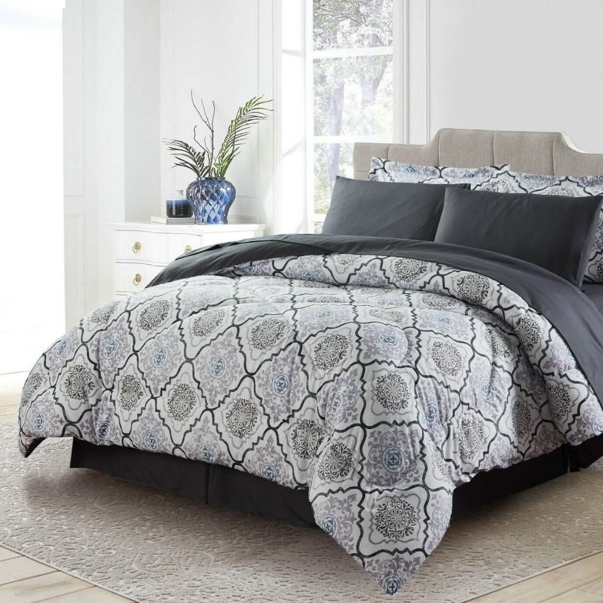 8-teilig: Down Alternative Bett-in-einer-Tasche