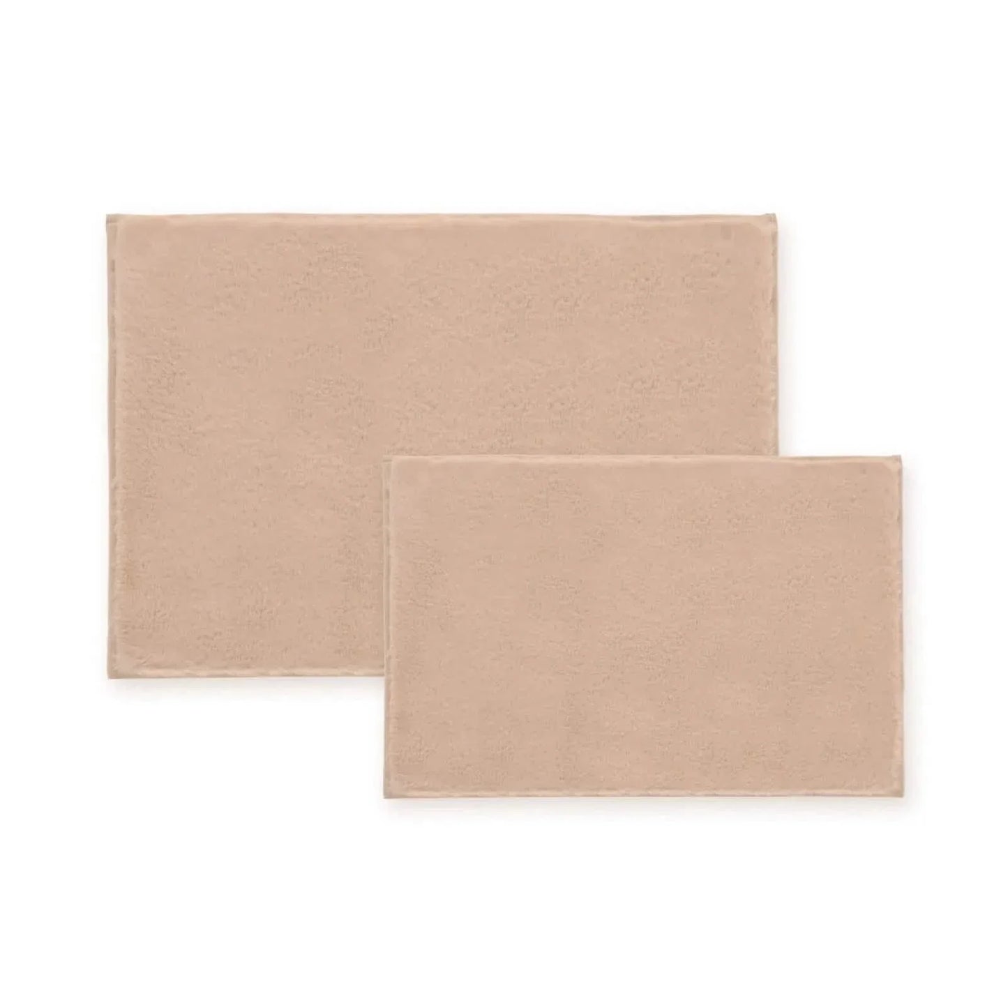 2-teiliges Set: Bibb Home 2-teiliges Badematten-Set aus Kunstfellplüsch