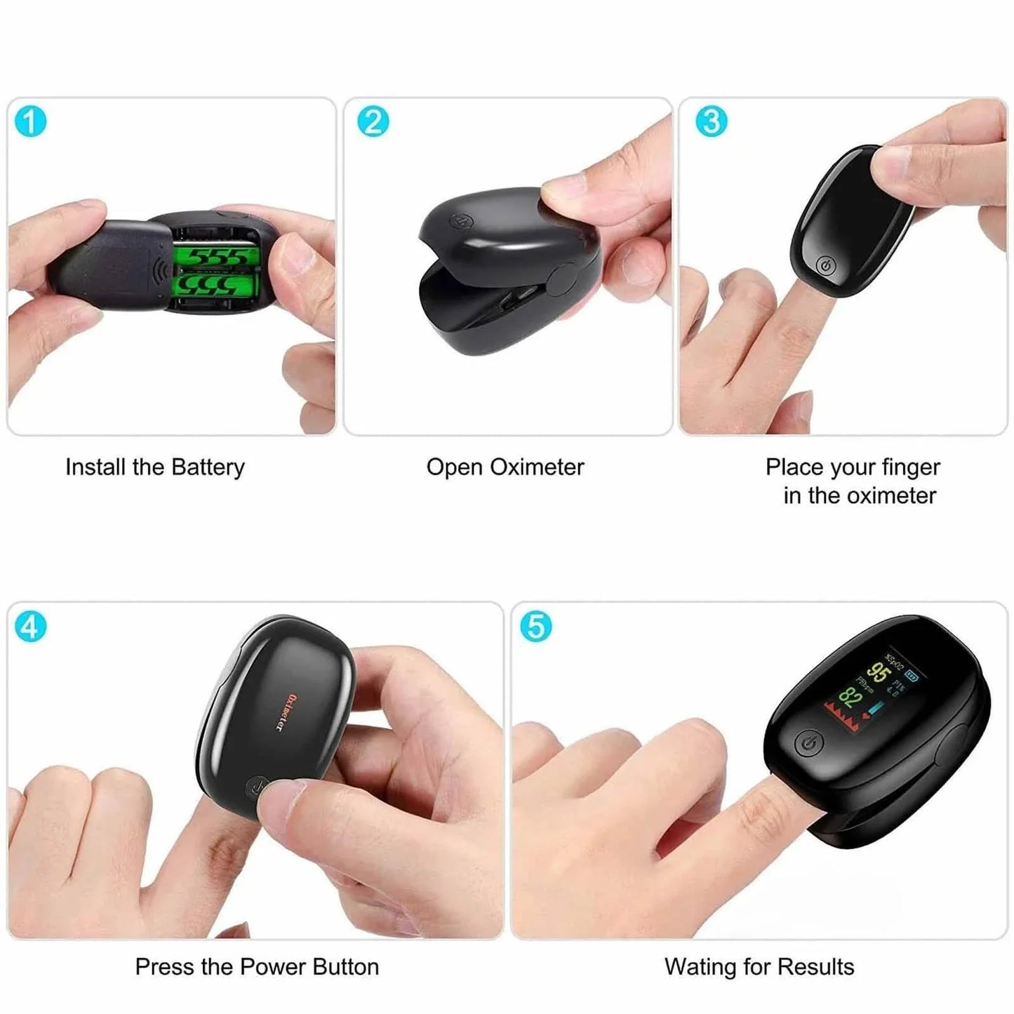 Pulsoximeter für Finger – Herzfrequenz- & SPO2-Monitor