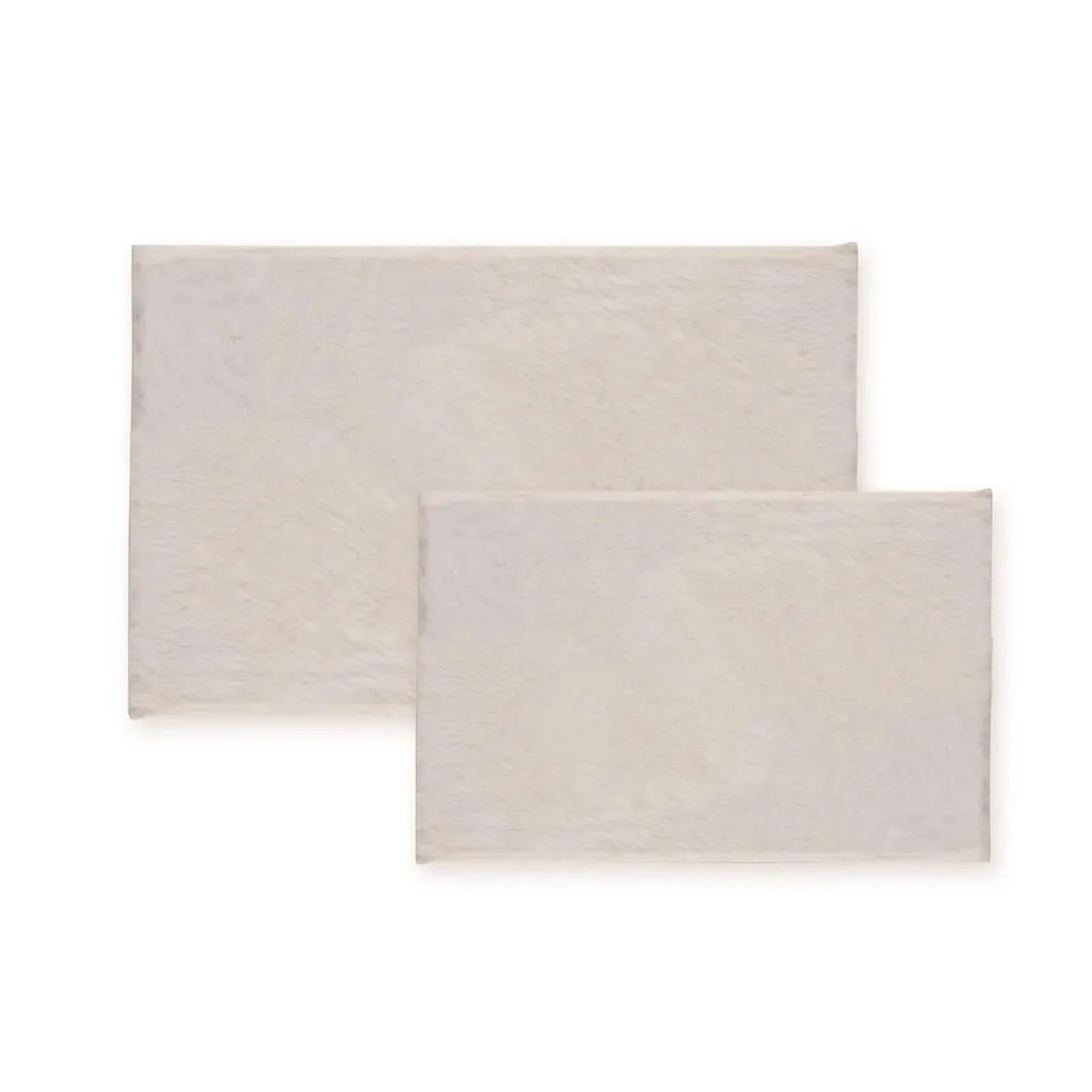 2-teiliges Set: Bibb Home 2-teiliges Badematten-Set aus Kunstfellplüsch