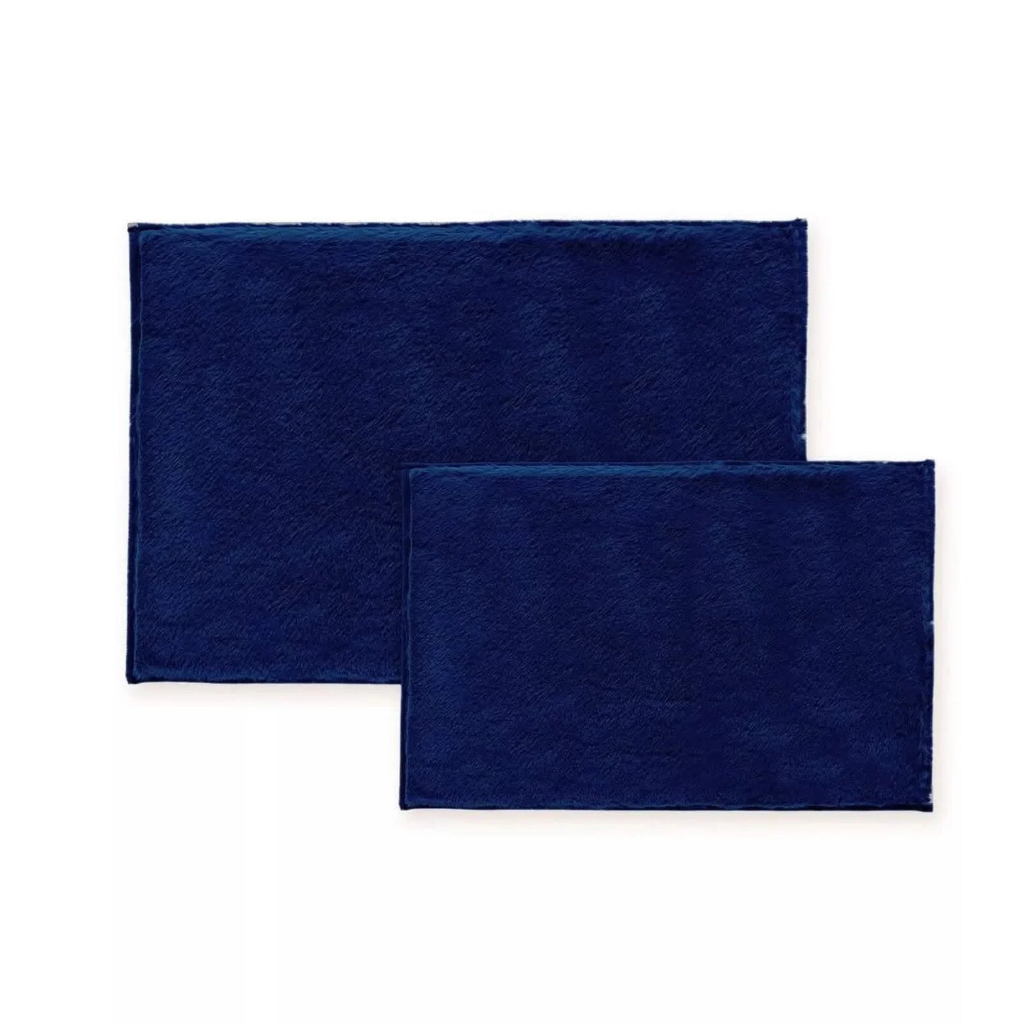 2-teiliges Set: Bibb Home 2-teiliges Badematten-Set aus Kunstfellplüsch