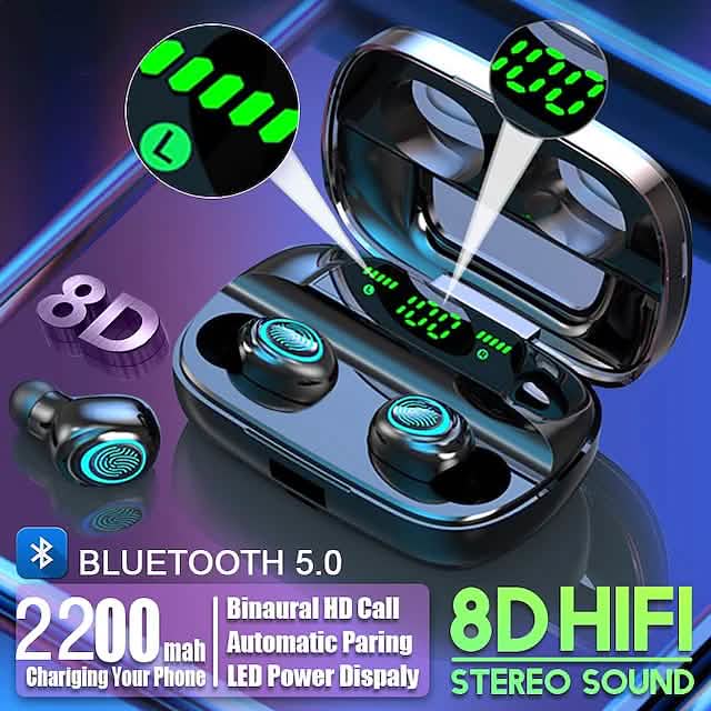 S11 True Wireless Kopfhörer TWS Ohrhörer Bluetooth 4.0 Stereo Dual-Treiber mit Mikrofon