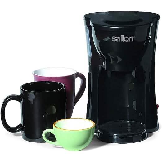 Salton platzsparende 1-Tassen-Kaffeemaschine – Schwarz