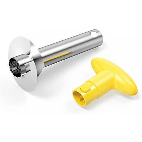 SameTech Easy Kitchen Tool Edelstahl Frucht-Ananasschäler Entkerner Schneider
