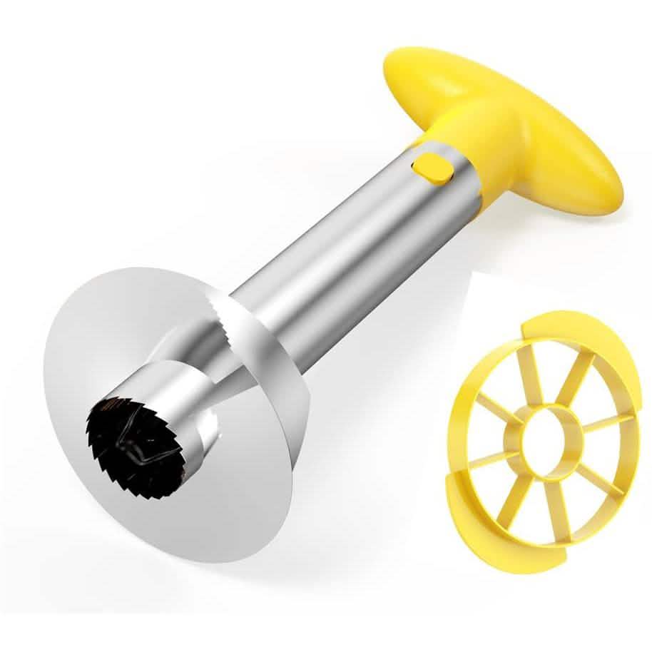 SameTech Easy Kitchen Tool Edelstahl Frucht-Ananasschäler Entkerner Schneider