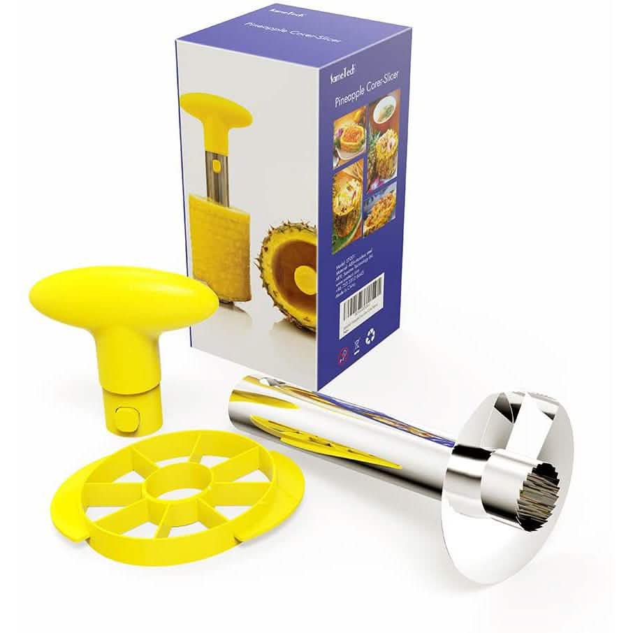 SameTech Easy Kitchen Tool Edelstahl Frucht-Ananasschäler Entkerner Schneider