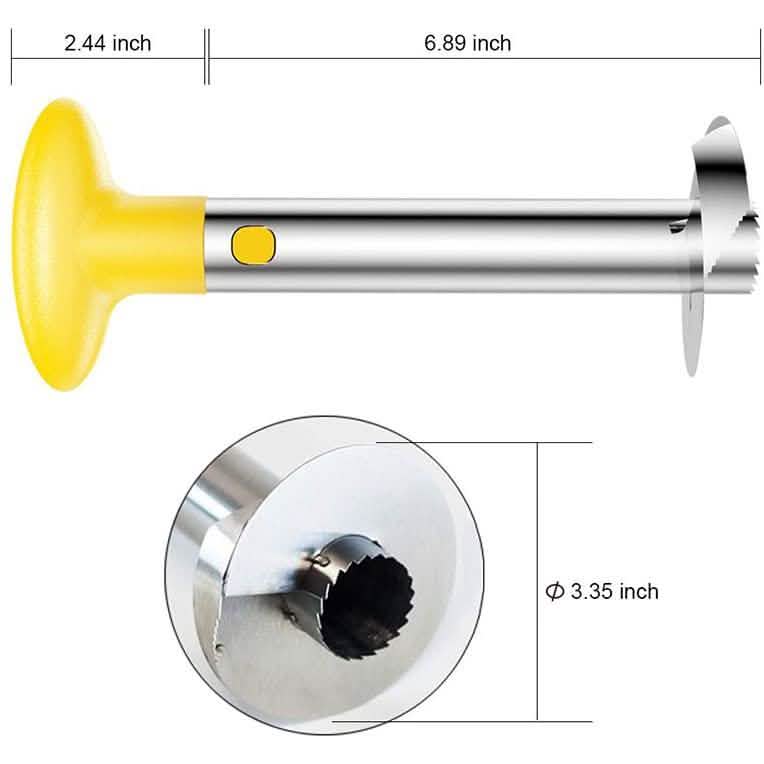 SameTech Easy Kitchen Tool Edelstahl Frucht-Ananasschäler Entkerner Schneider