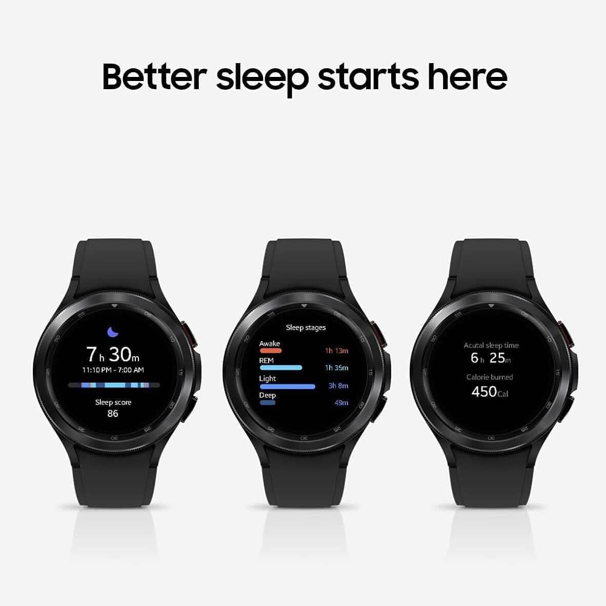 Samsung Electronics Galaxy Watch 4 Classic 46mm Smartwatch mit EKG-Monitor-Tracker (Generalüberholt)