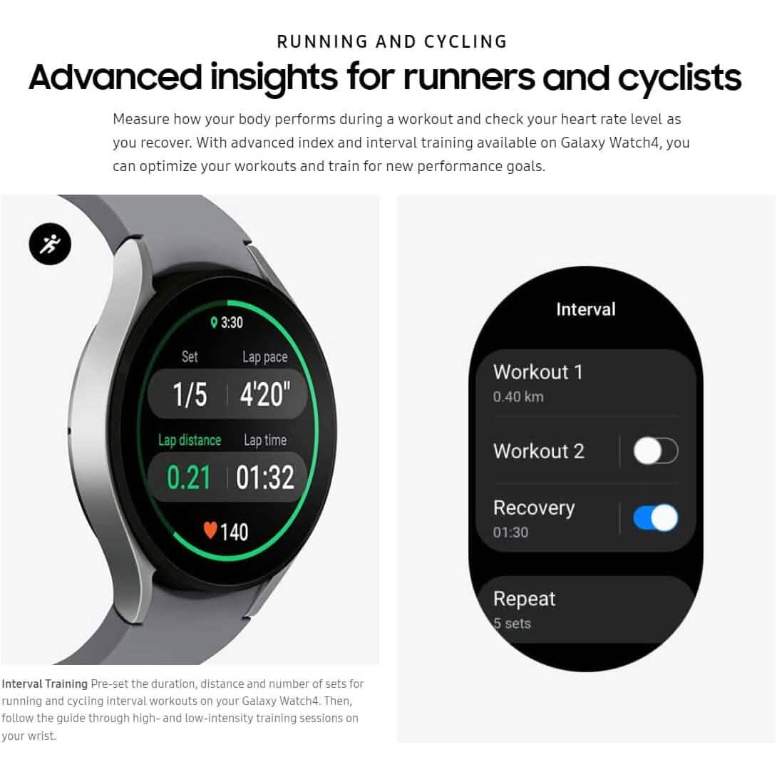 Samsung Electronics Galaxy Watch 4 Classic 46mm Smartwatch mit EKG-Monitor-Tracker (Generalüberholt)