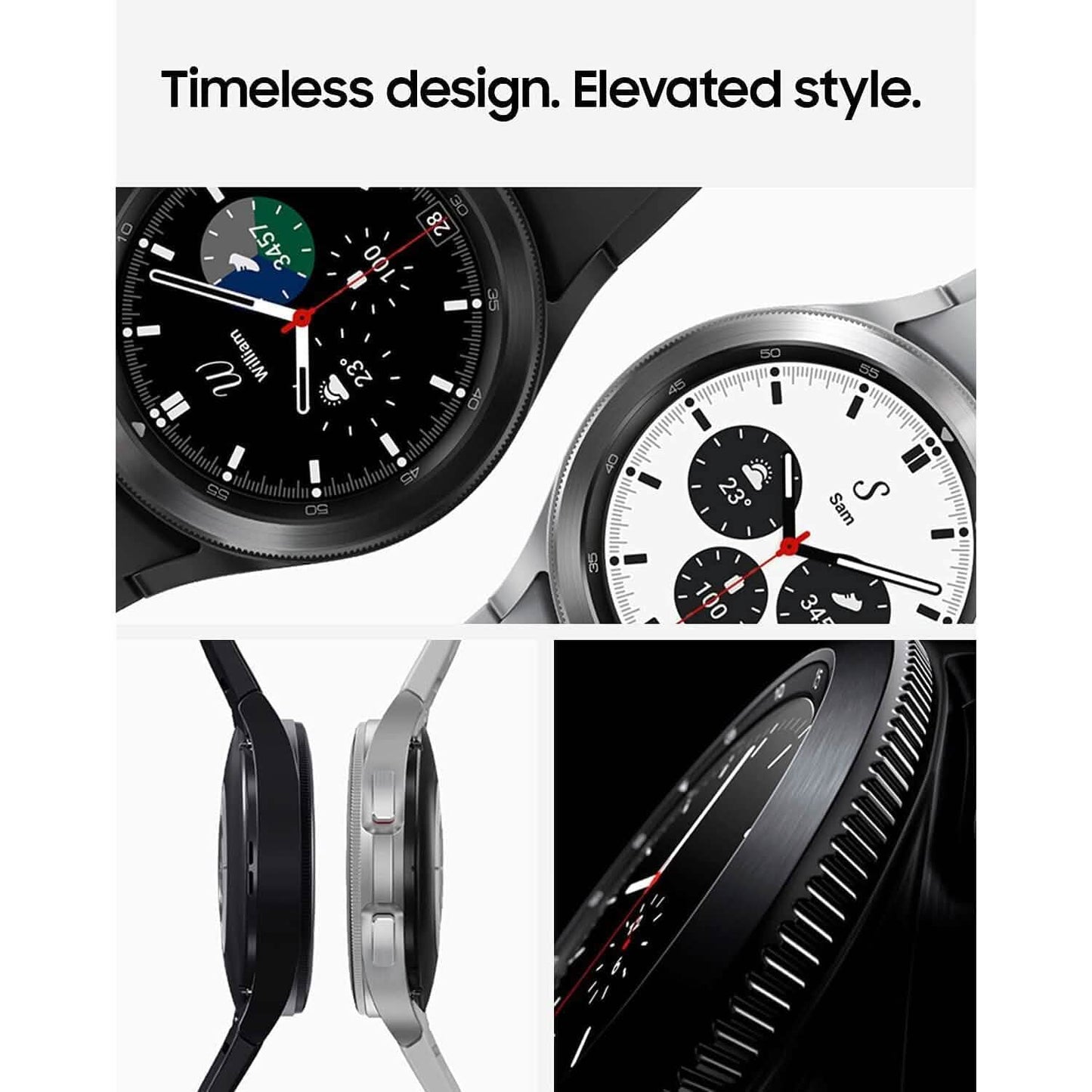 Samsung Electronics Galaxy Watch 4 Classic 46mm Smartwatch mit EKG-Monitor-Tracker (Generalüberholt)