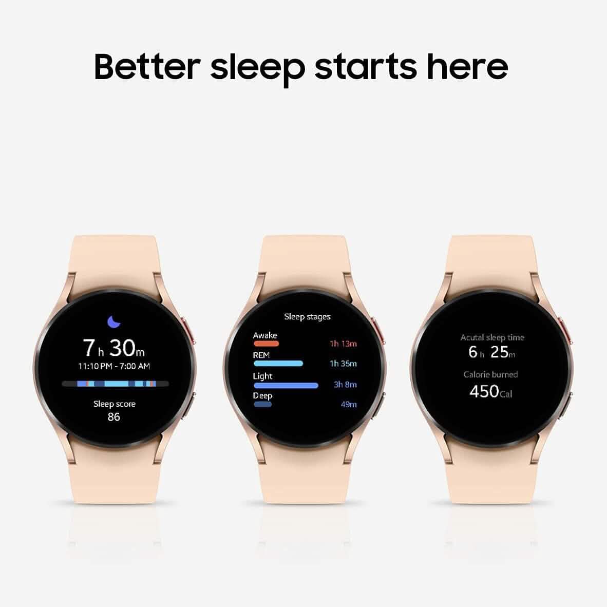 Samsung Galaxy Watch 4 40mm Smartwatch LTE US Version Pink Gold (Generalüberholt)