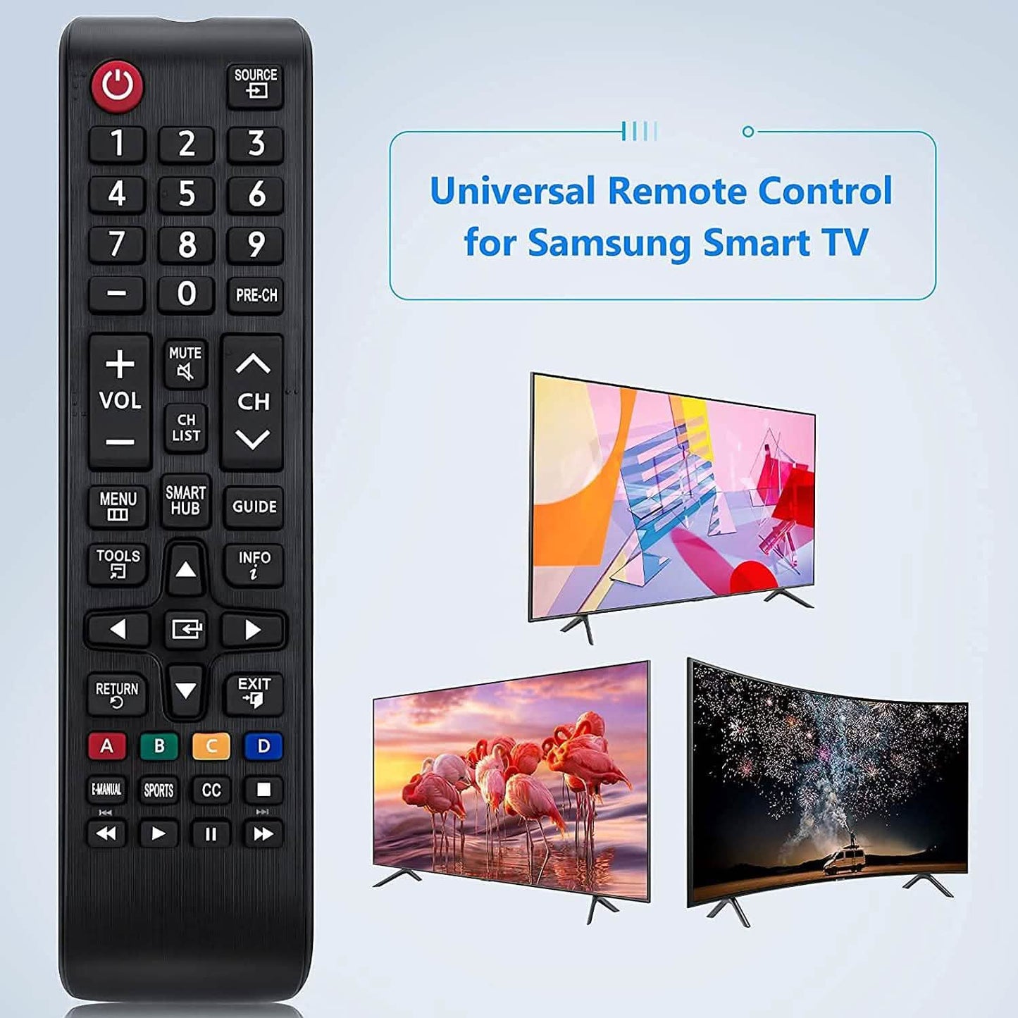 Samsung TV-Fernbedienung für alle Samsung LCD LED HDTV 3D Smart TV-Modelle