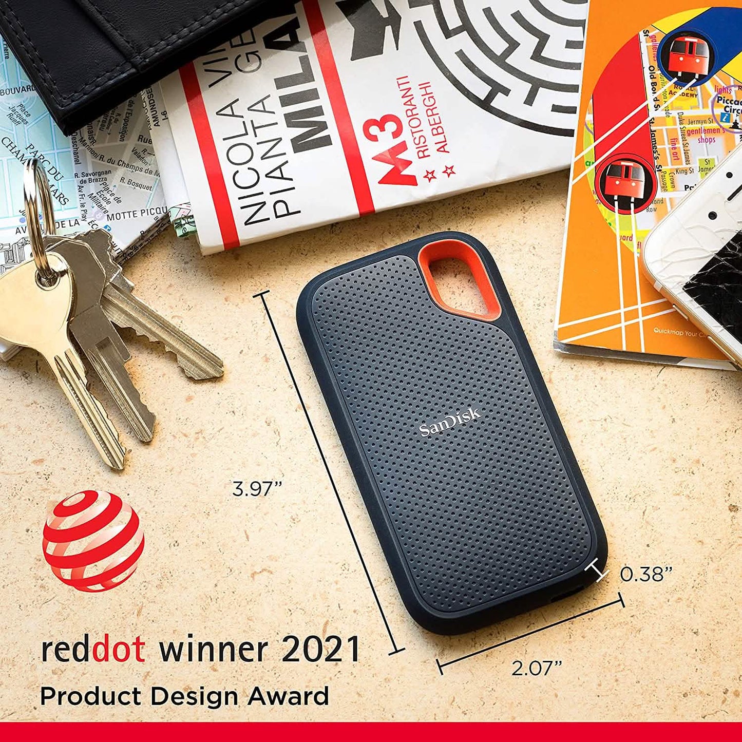 SanDisk 4TB Extreme Portable SSD – Bis zu 1050 MB/s