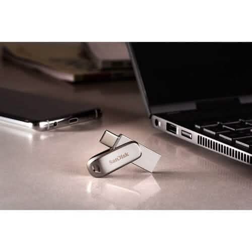 SanDisk 512 GB Ultra Dual Drive Luxe USB 3.1 Flash-Laufwerk (USB Typ-C / Typ-A) (Generalüberholt)