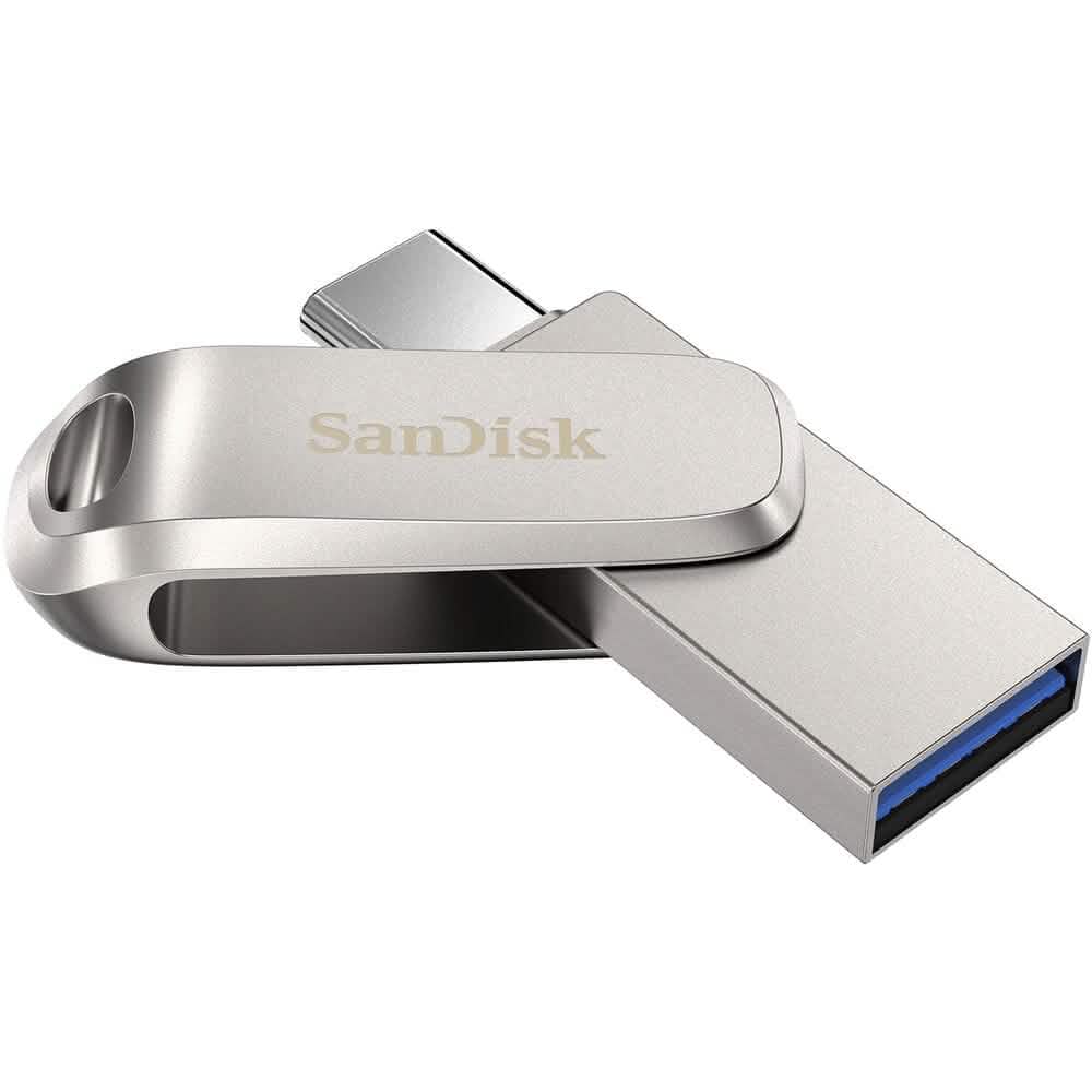 SanDisk 512 GB Ultra Dual Drive Luxe USB 3.1 Flash-Laufwerk (USB Typ-C / Typ-A) (Generalüberholt)