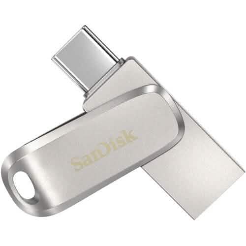 SanDisk 512 GB Ultra Dual Drive Luxe USB 3.1 Flash-Laufwerk (USB Typ-C / Typ-A) (Generalüberholt)