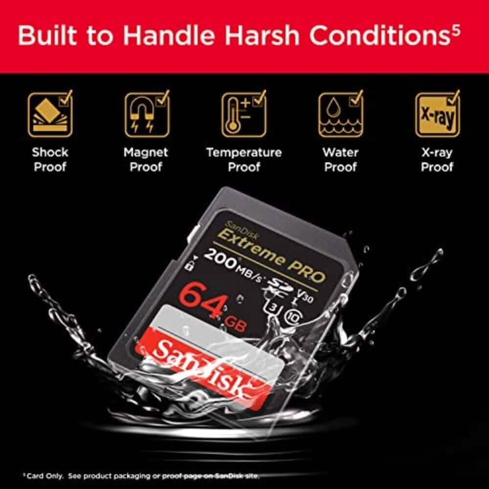SanDisk 64GB Extreme PRO SDXC UHS-I Speicherkarte - C10, U3, V30, 4K UHD, SD Karte - SDSDXXU-064G-GN4IN (Generalüberholt)