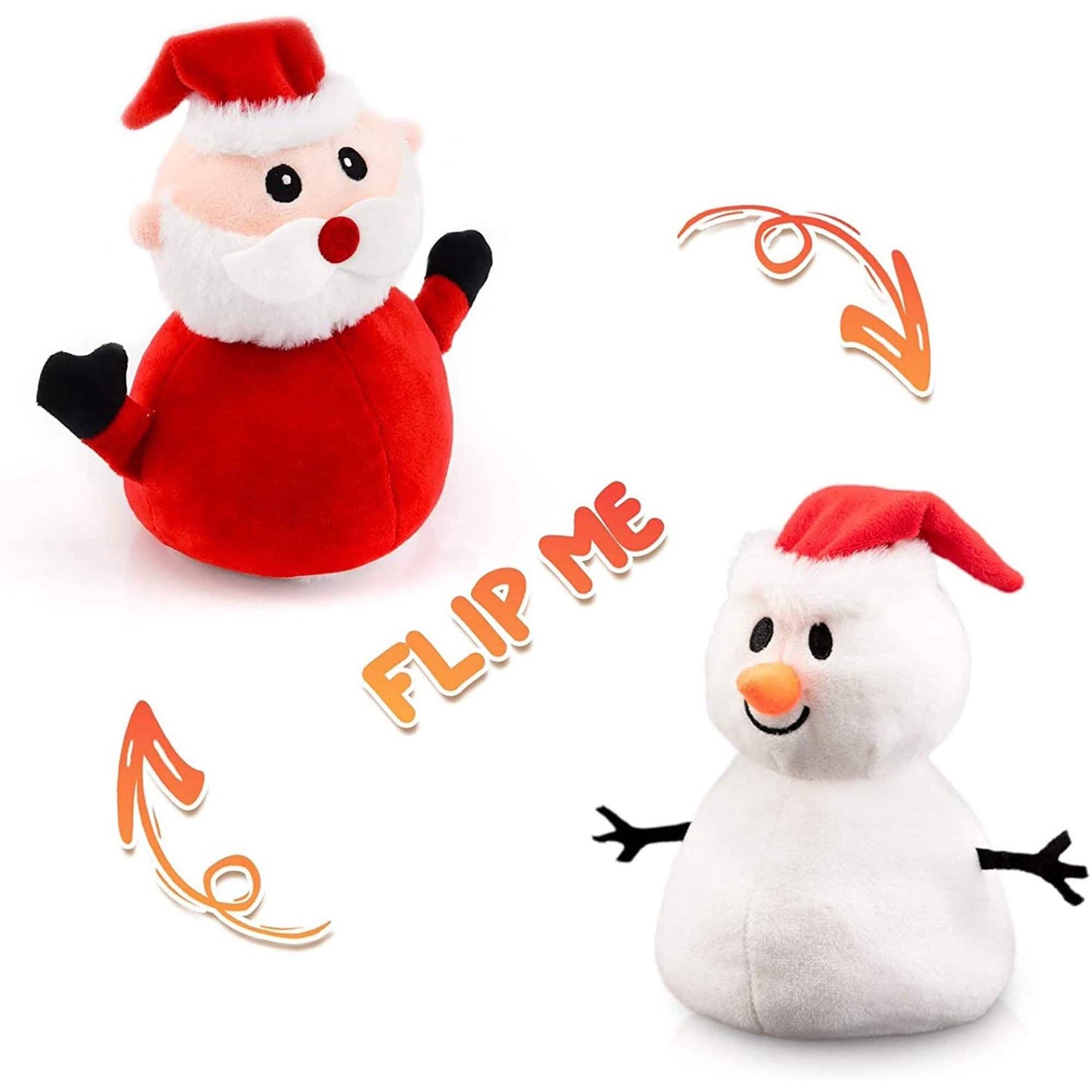 Weihnachtsmann Plüsch Schneemann Spielzeug Doppelseitiger Weihnachtsmann Kindergeschenk