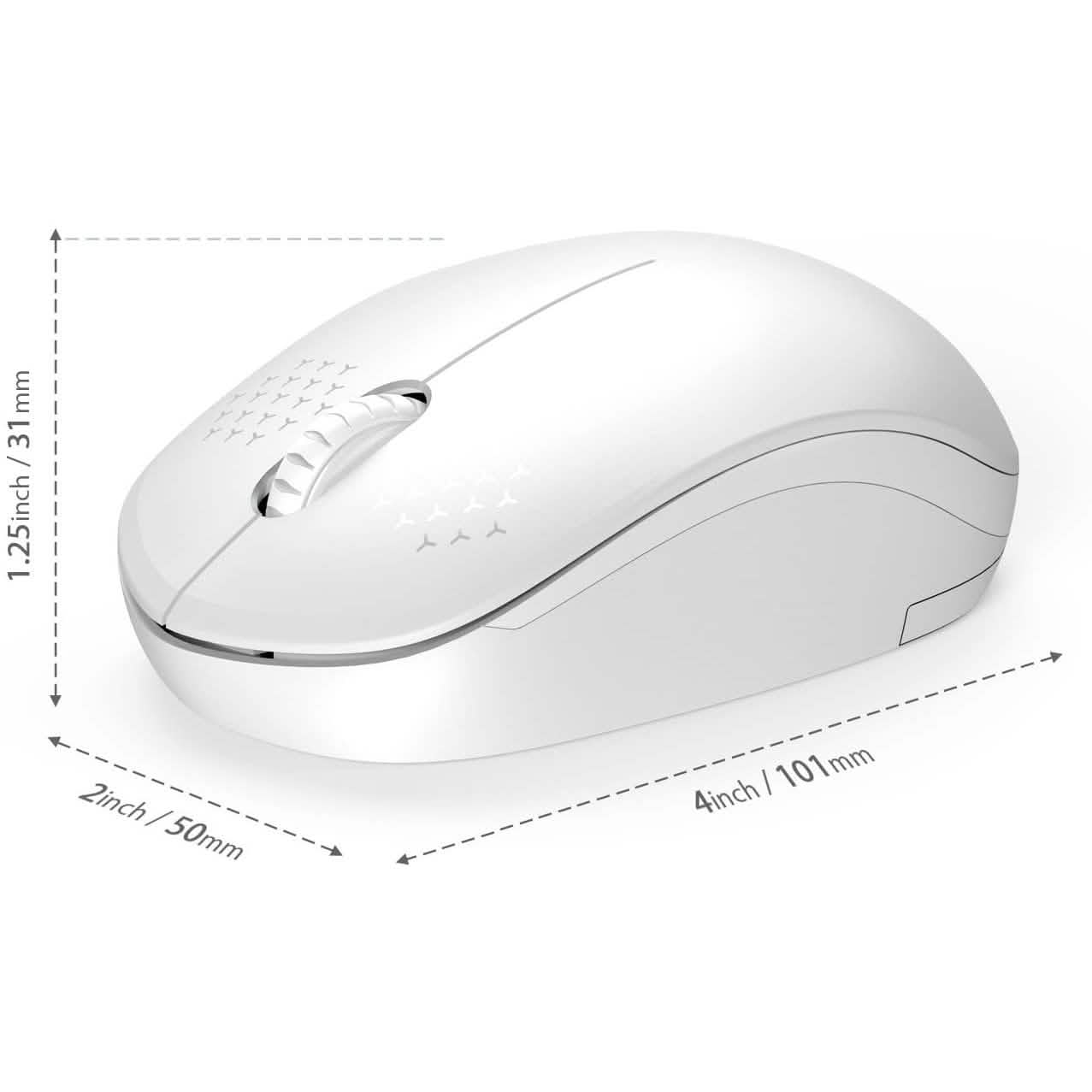 Seenda Kabellose Maus, 2.4G Geräuschlose Maus mit USB-Empfänger, tragbar