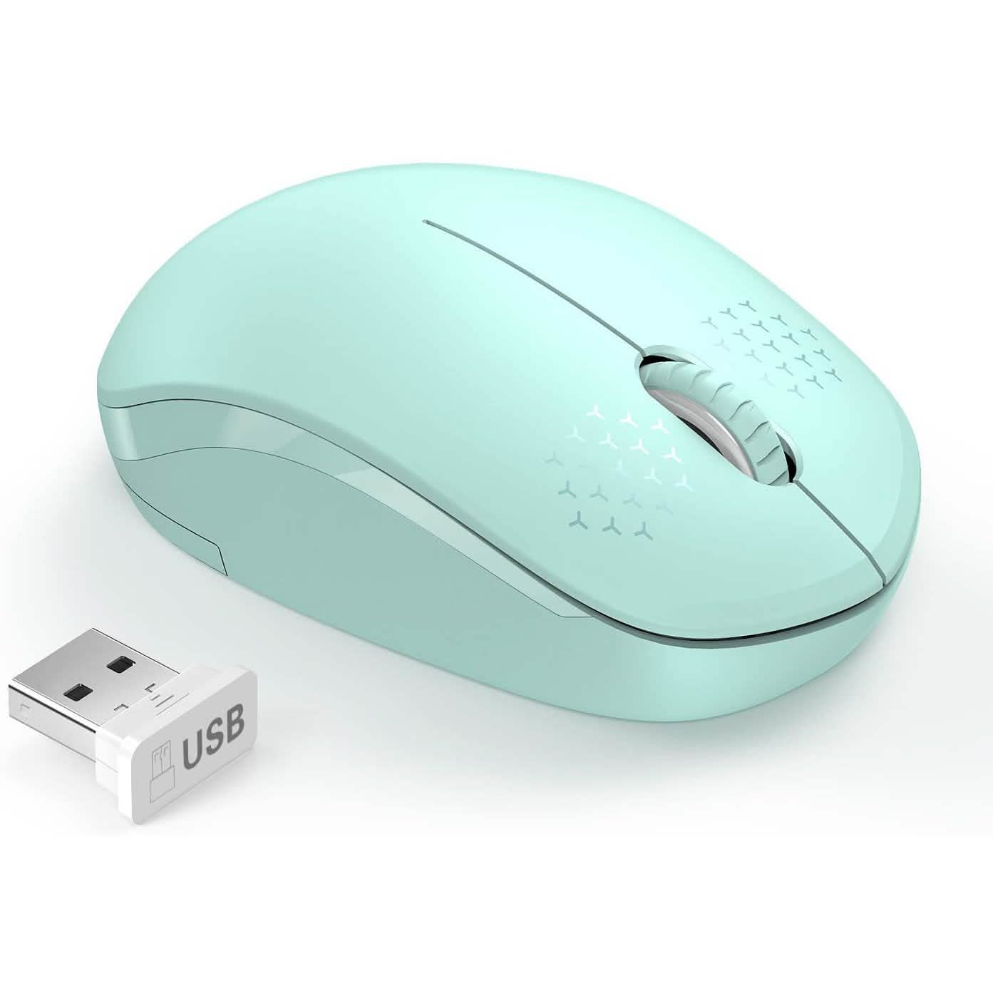 Seenda Kabellose Maus, 2.4G Geräuschlose Maus mit USB-Empfänger, tragbar