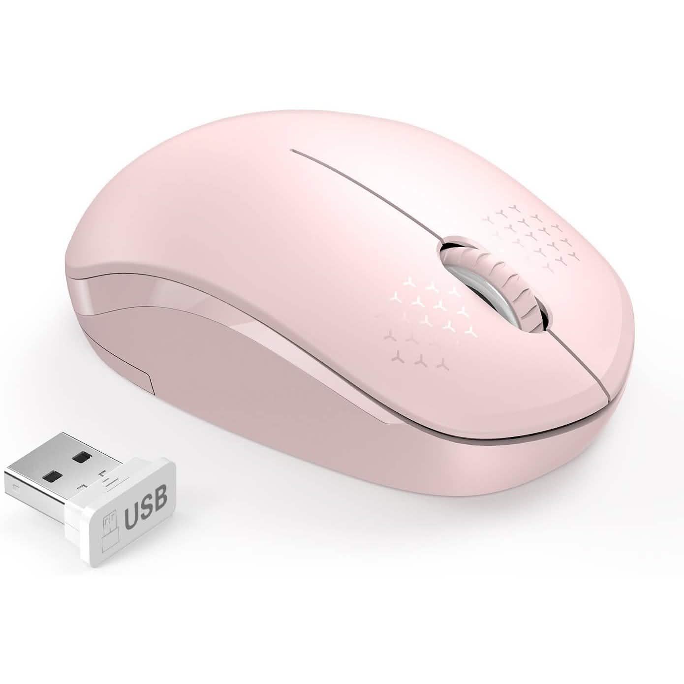 Seenda Kabellose Maus, 2.4G Geräuschlose Maus mit USB-Empfänger, tragbar