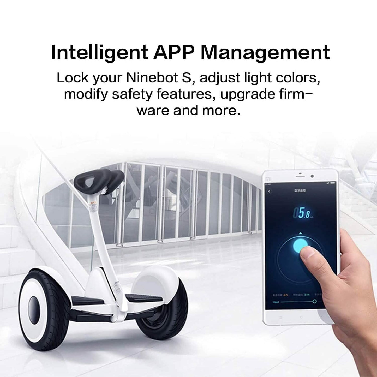 Segway Ninebot S Smartes selbstbalancierendes Elektro-Tretroller (erneuert)