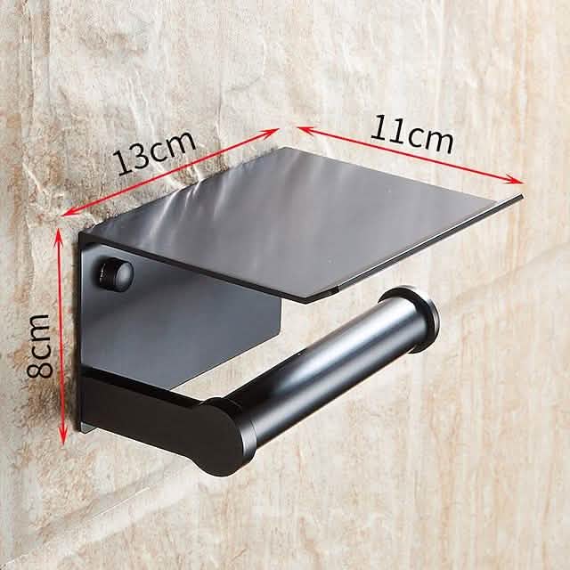 Selbstklebender Toilettenpapierhalter mit Ablage