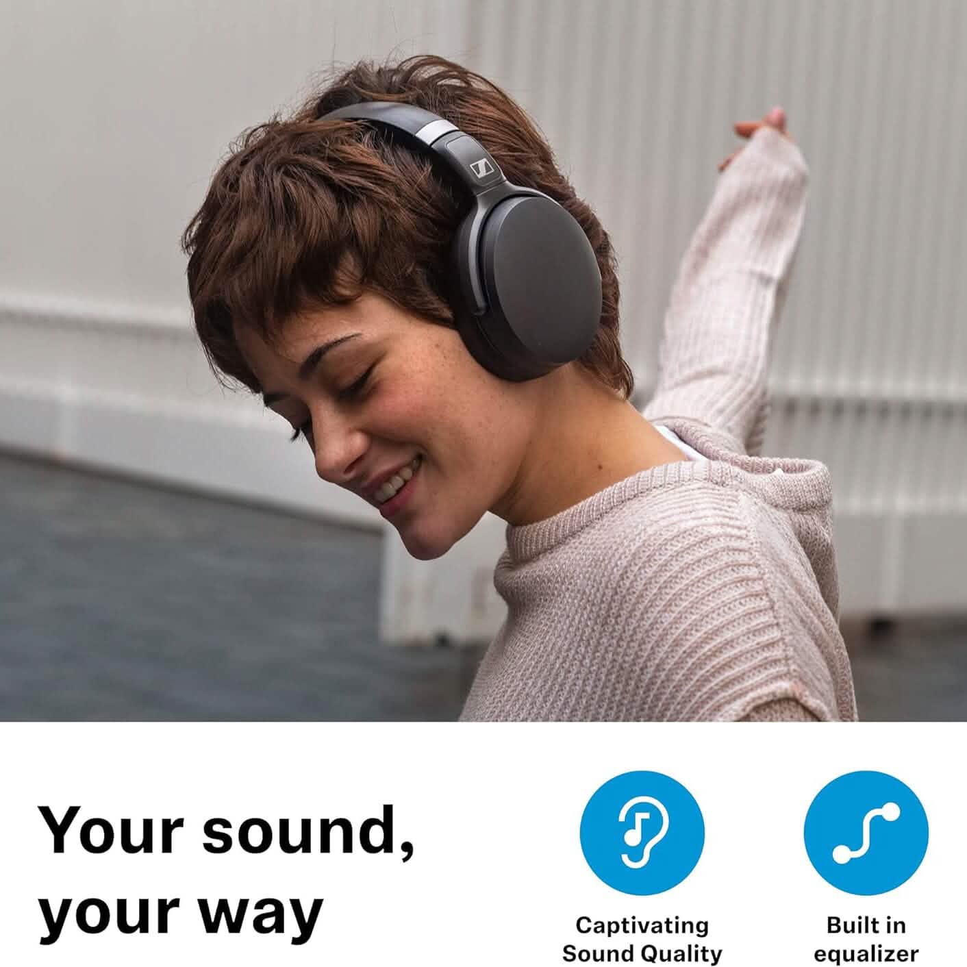 Sennheiser Consumer Audio HD 450BT Bluetooth 5.0 kabellose Kopfhörer mit aktiver Geräuschunterdrückung (generalüberholt)
