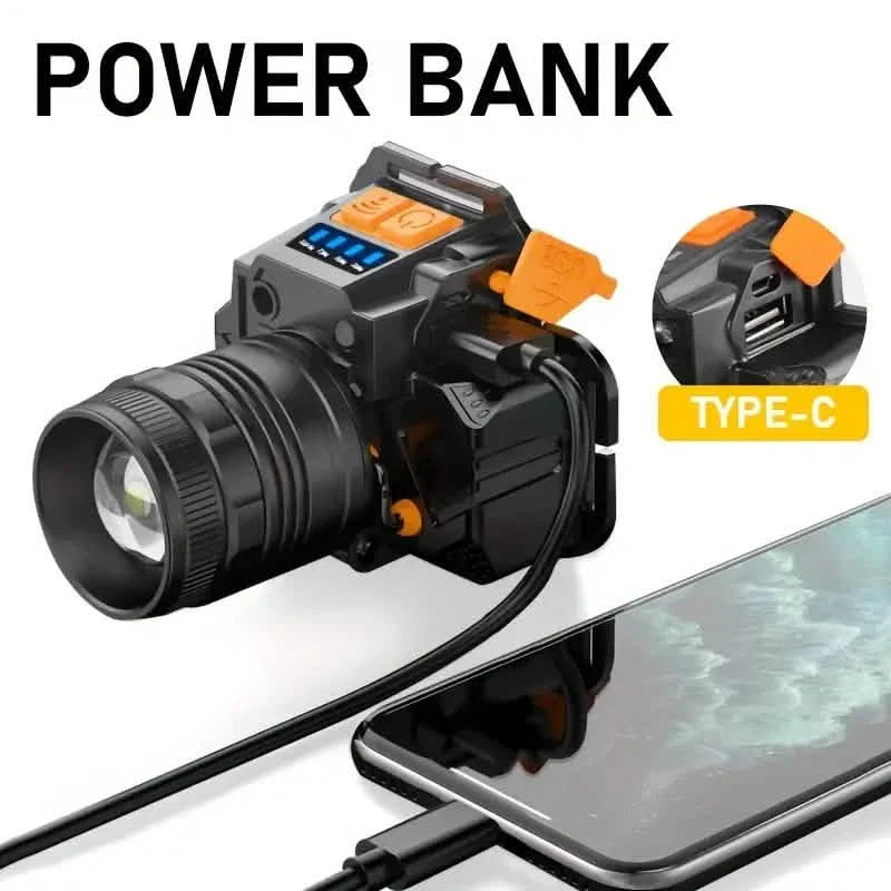 Sensor-Scheinwerfer Integrierter Akku USB wiederaufladbar 3 Modi tragbare Taschenlampe