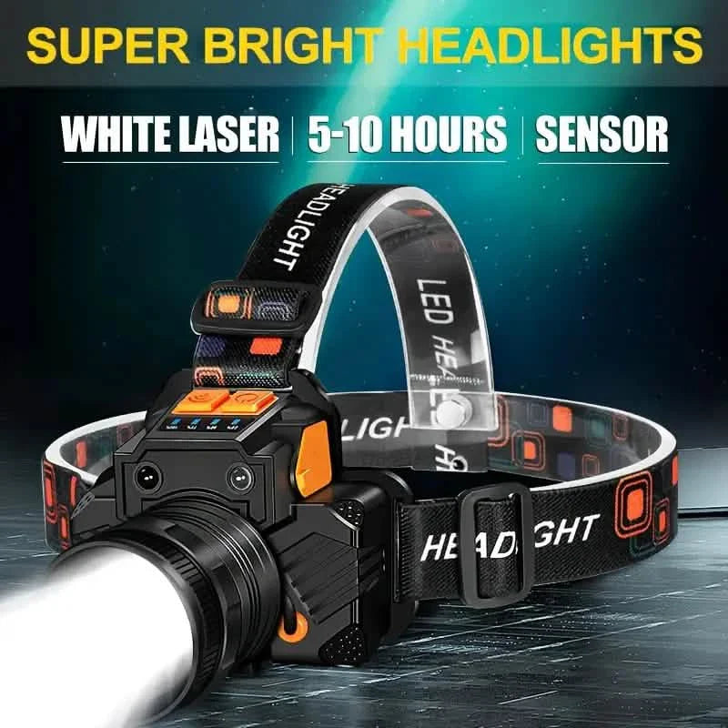 Sensor-Scheinwerfer Integrierter Akku USB wiederaufladbar 3 Modi tragbare Taschenlampe
