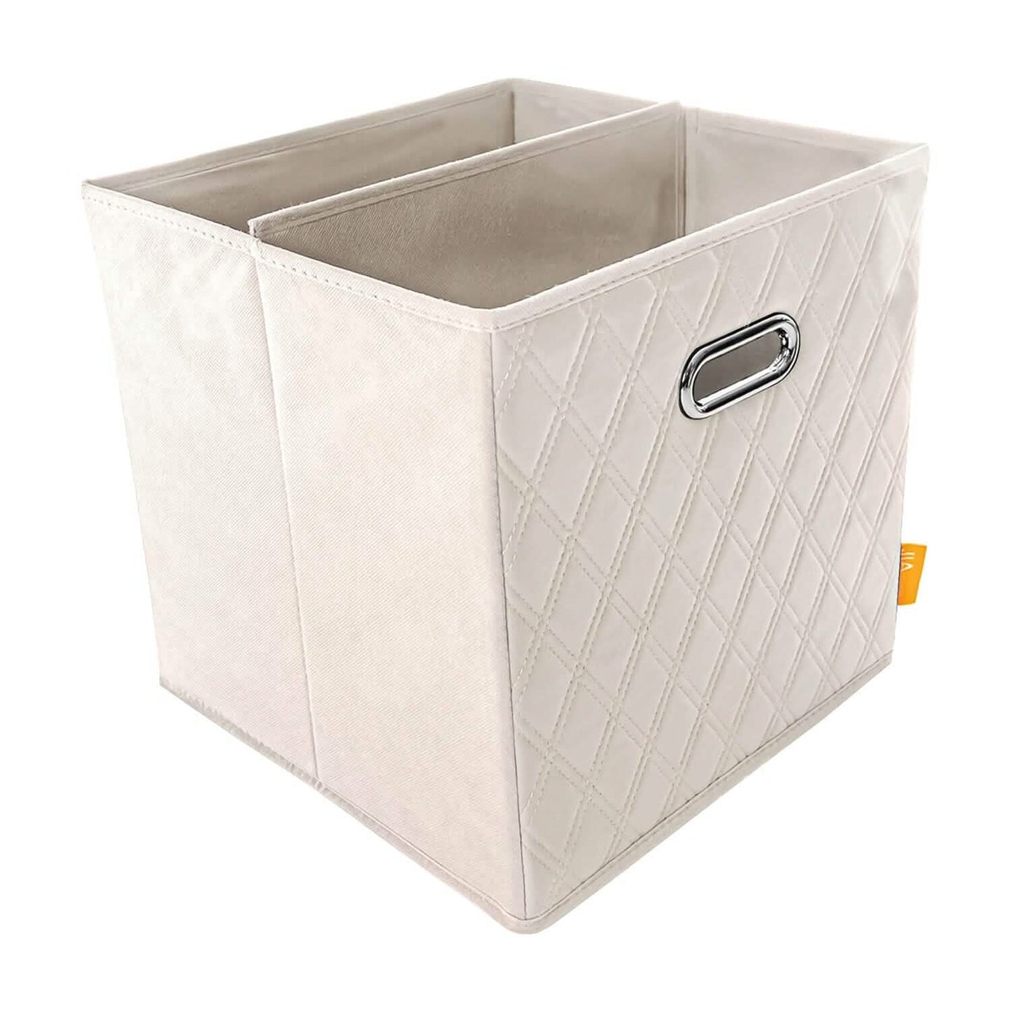 2er-Set: 28–33 cm faltbare Aufbewahrungsboxen aus Kunstleder mit Rautenmuster