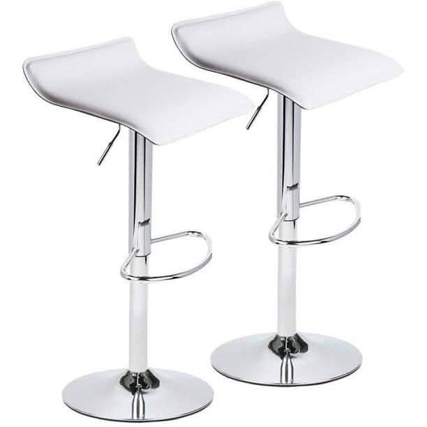 2er Set: Verstellbare Barhocker mit Drehfunktion