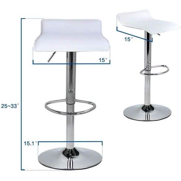 2er Set: Verstellbare Barhocker mit Drehfunktion