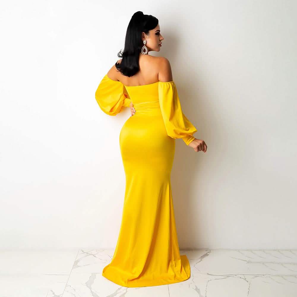 Sexy schulterfreies, figurbetontes Partykleid