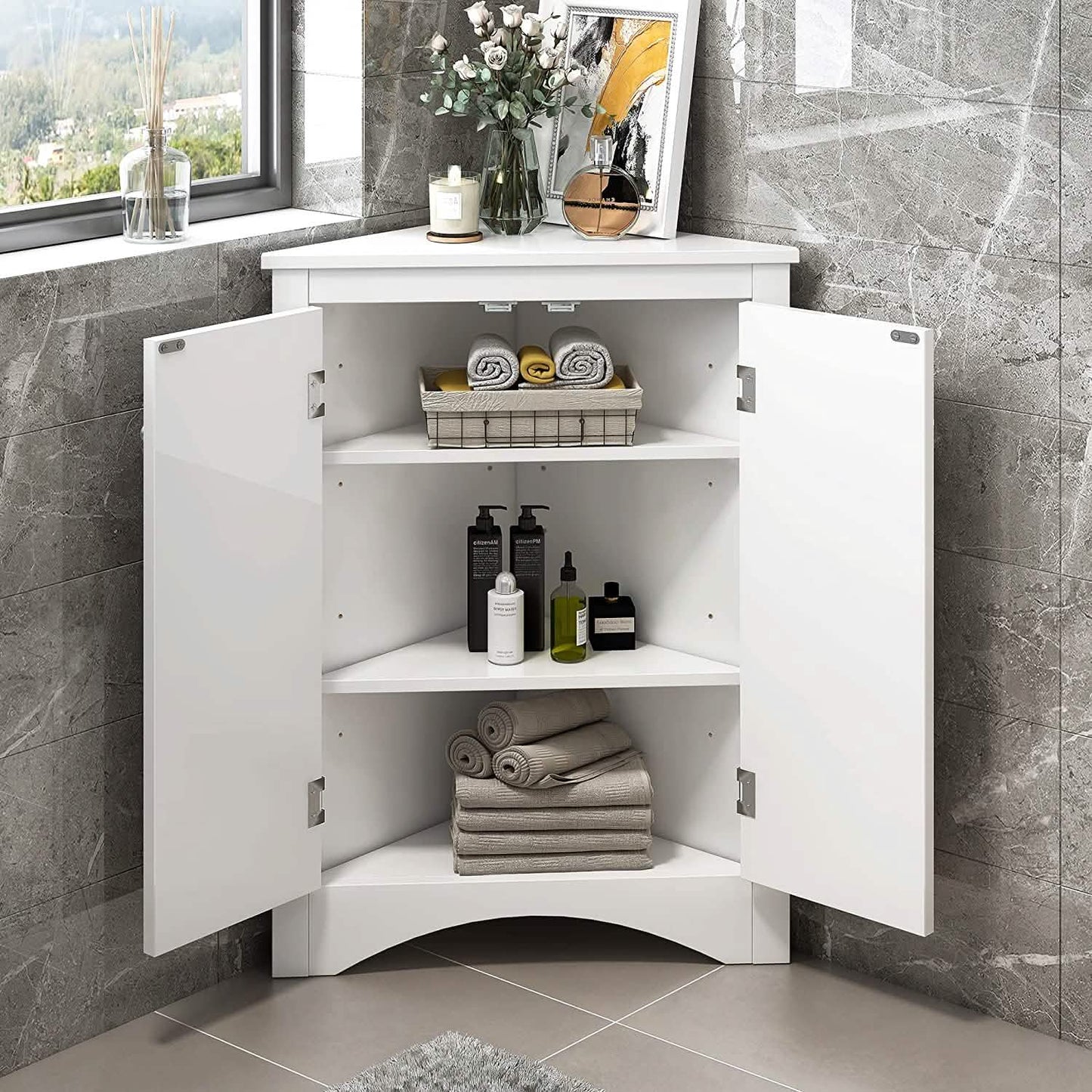 Regaleckschrank Dreieck Eckschrank