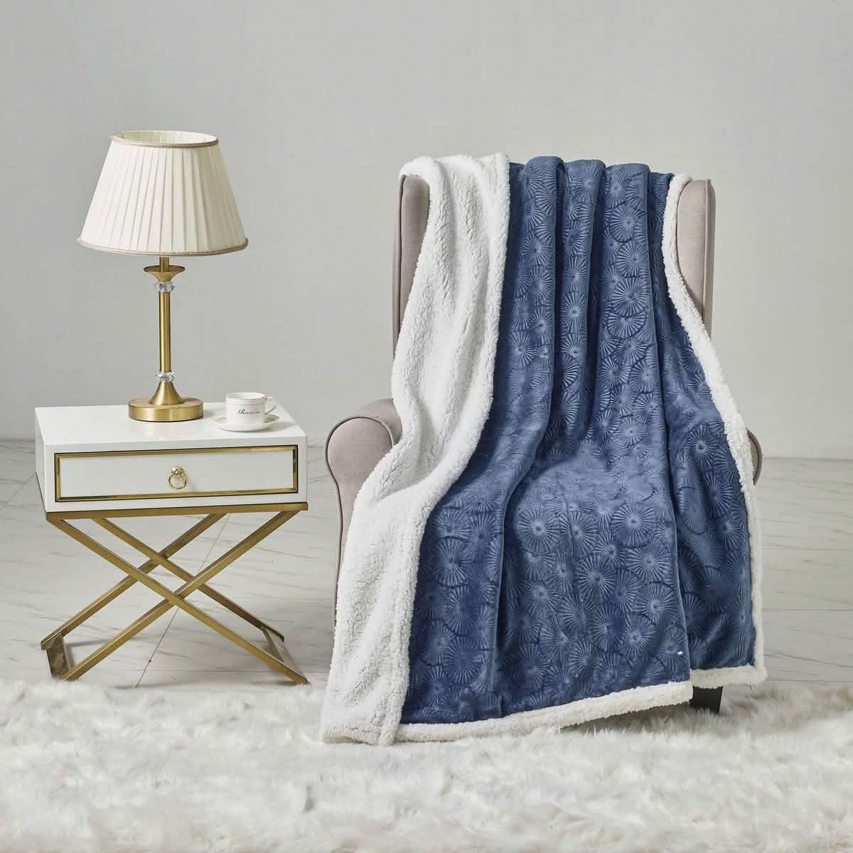 Sheradian Geprägte Fleece/Sherpa Wendecke