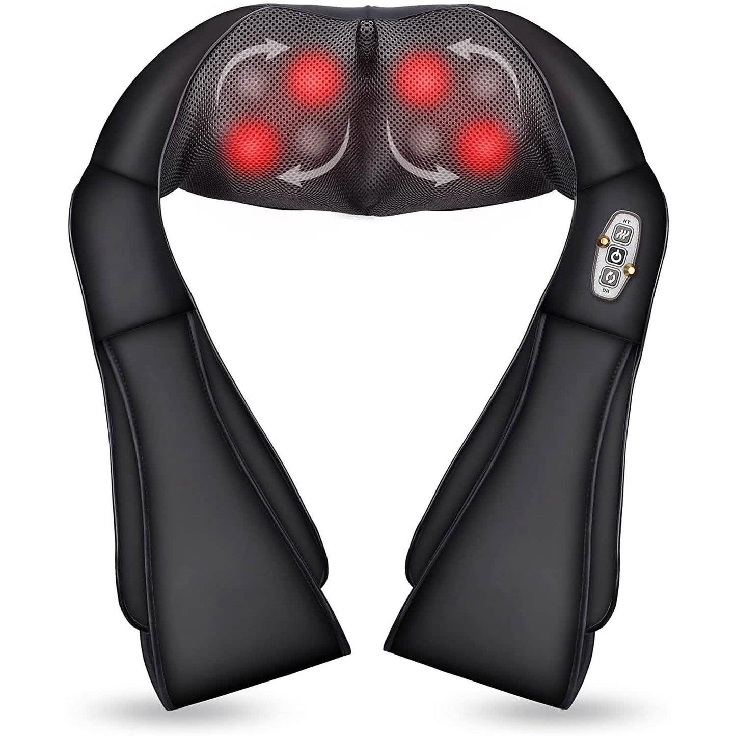 Shiatsu Nacken- und Schultermassagegerät – 4D Rückenmassagegerät mit Heizfunktion