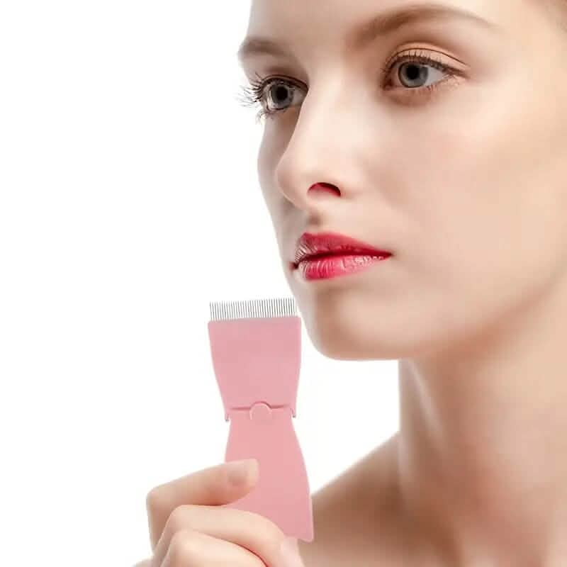 Einzelner klappbarer Wimpernkamm aus Stahl