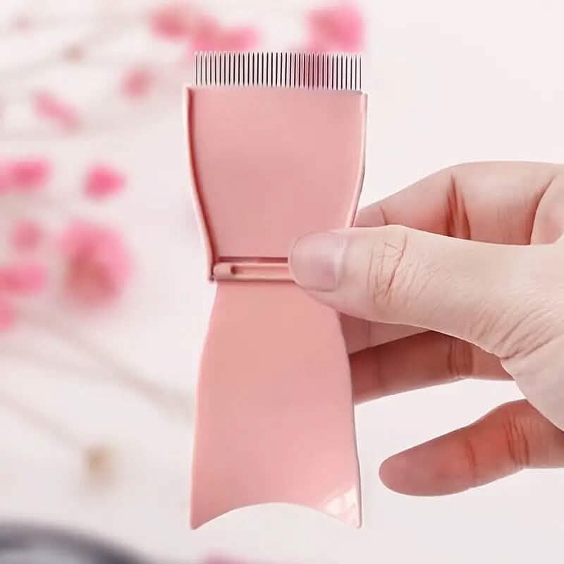 Einzelner klappbarer Wimpernkamm aus Stahl