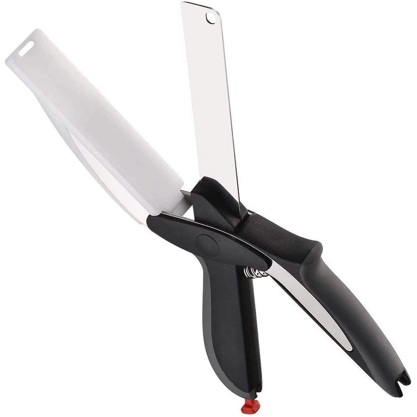 SKEMIX Küchenschere, Lebensmittel-Cutter/Chopper, cleveres Edelstahlmesser mit Schneidebrett