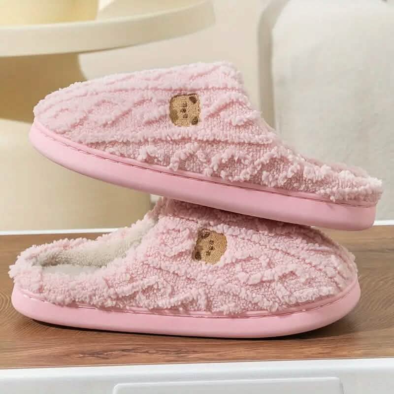 Slipper mit weicher Sohle, flach, rutschfest, warm