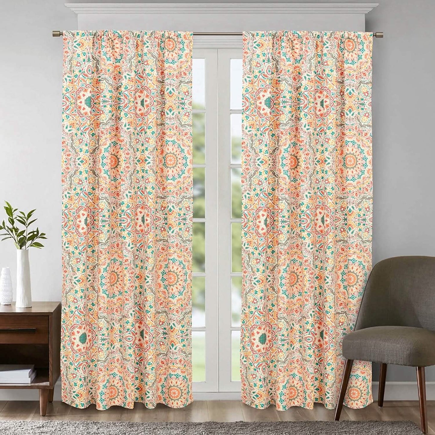 2er-Set: Sloane Street Cozumel Medallion Fenstervorhang-Paar