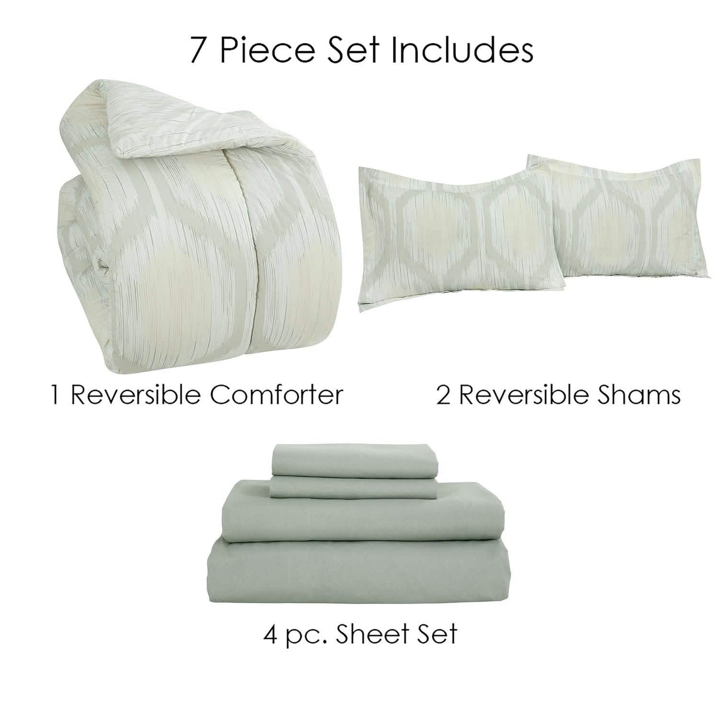 Sloane Street Hexagon Strié Stripe Wendebettwäsche-Set