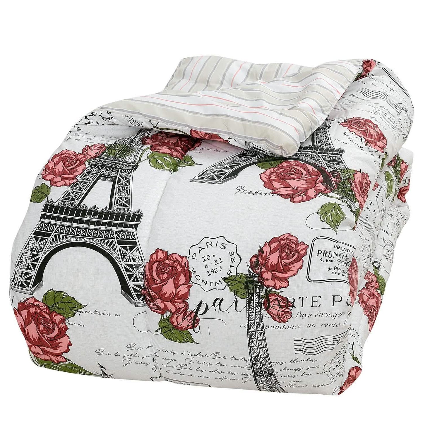 Sloane Street Paris Rose Eiffelturm Bettwäsche-Set (wendbar)