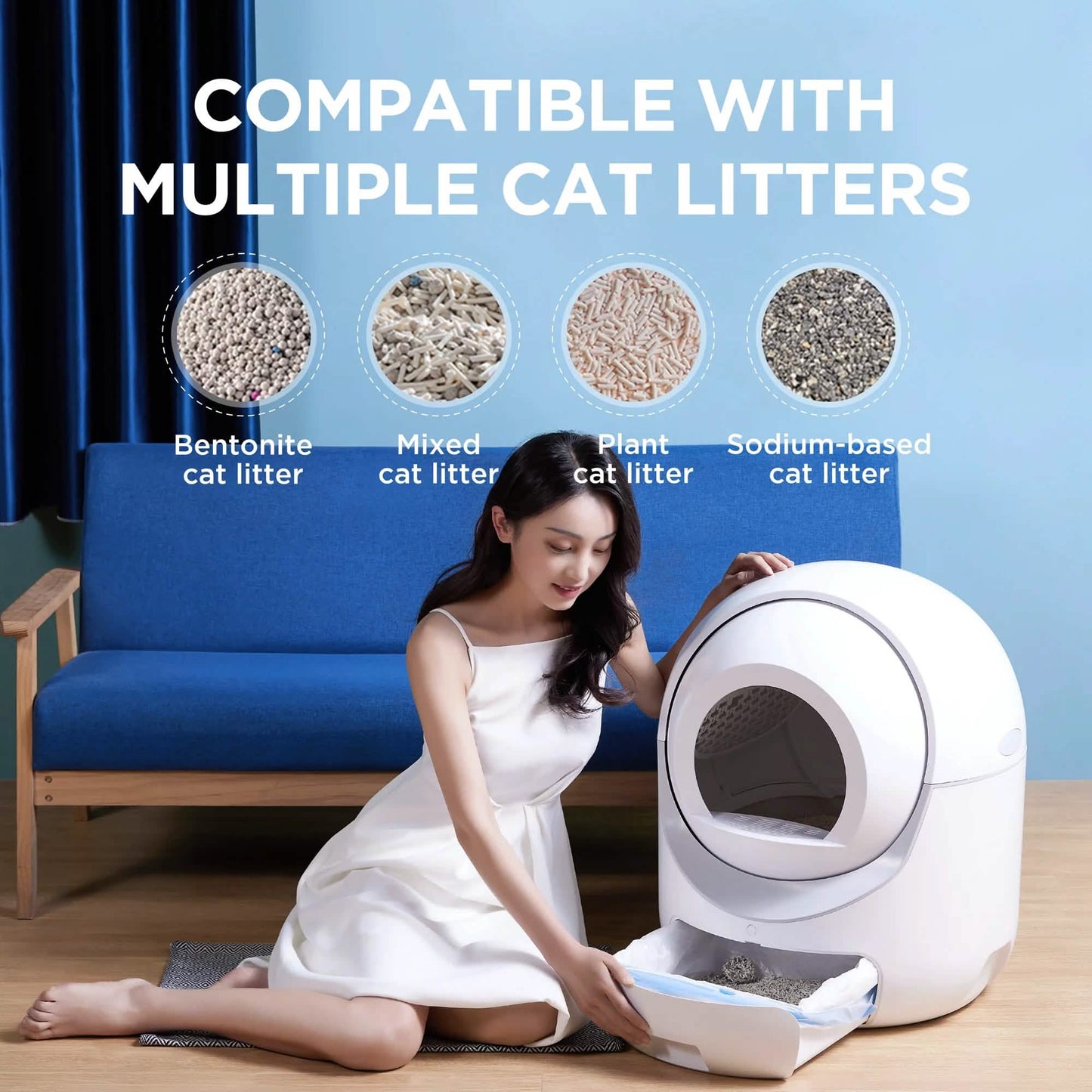 Intelligente automatische Katzentoilette, selbstreinigende Katzentoilette für mehrere Katzen