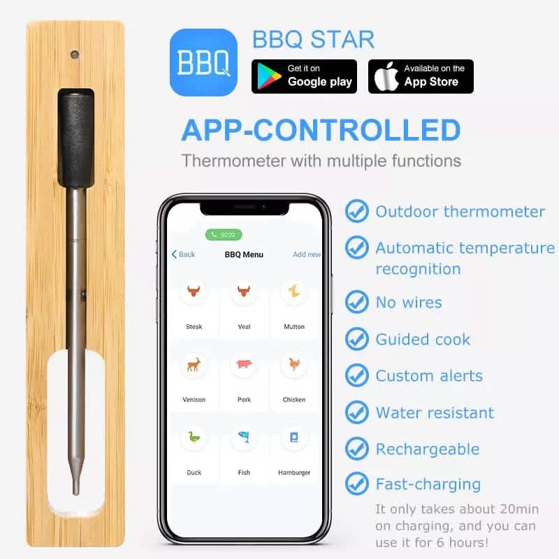 Intelligentes Fleischthermometer mit Bluetooth