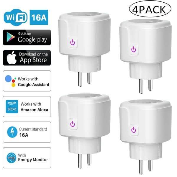 Intelligente Steckdose WLAN Steckdose Stromüberwachung Zeitschaltfunktion Tuya SmartLife APP-Steuerung Funktioniert mit Alexa Google Assistant