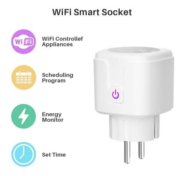 Intelligente Steckdose WLAN Steckdose Stromüberwachung Zeitschaltfunktion Tuya SmartLife APP-Steuerung Funktioniert mit Alexa Google Assistant