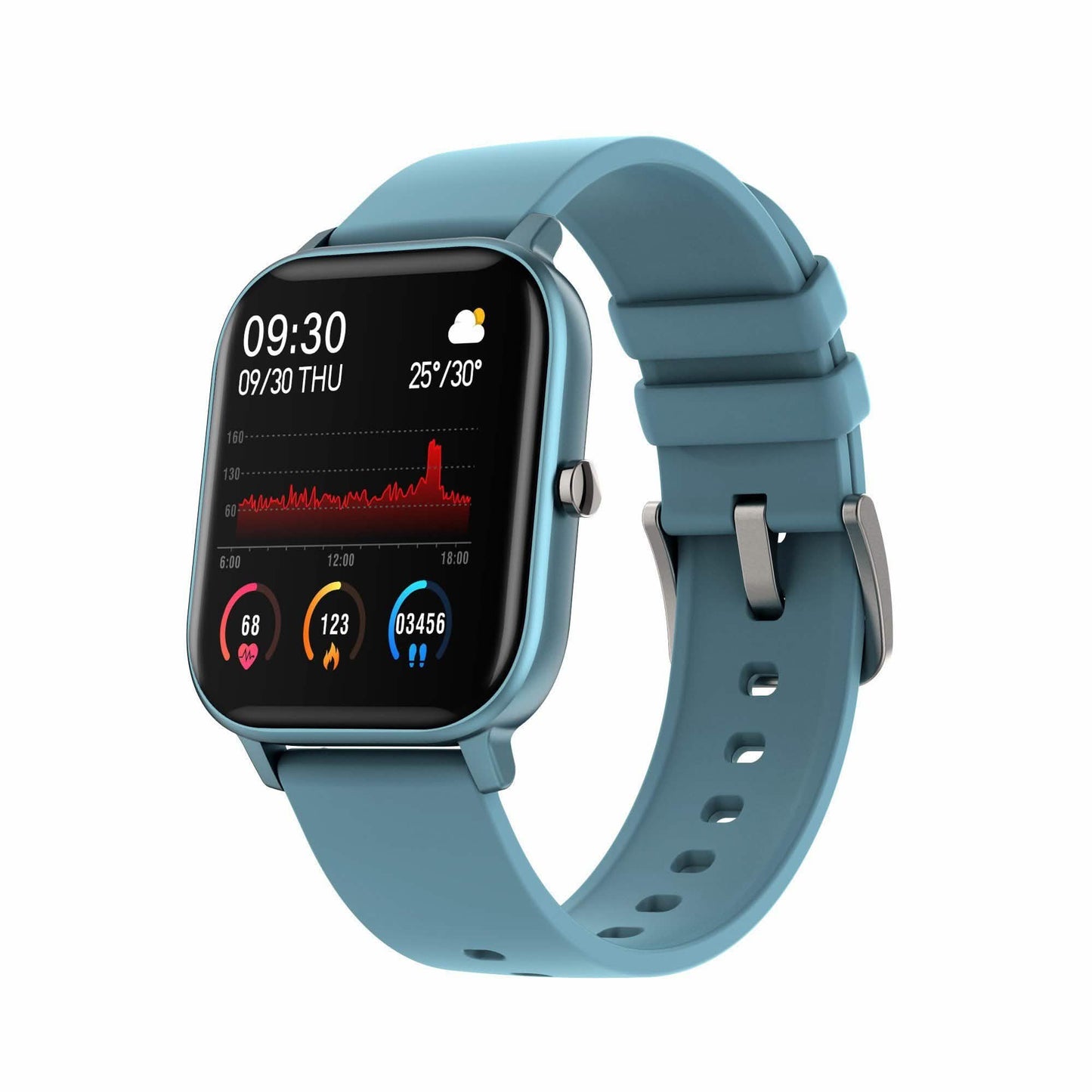 Smartwatch Fitness-Tracker mit Herzfrequenz, Blutdruck, Blutsauerstoff, Schlaf-Tracking & mehr